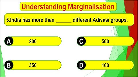 MCQ Questions for Class 8 Civics Chapter 7 Understanding Marginalisation with Answers
