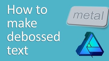How to make debossed text in Affinity Designer