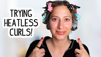 TRYING HEATLESS CURLS USING FOAM ROLLERS! Heatless Overnight Curls | Rag Curls