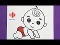 رسم اطفال سهل وجميل | كيف ترسم طفل كيوت HOW TO DRAW ACUTE BABY STEP BY STEP EASY