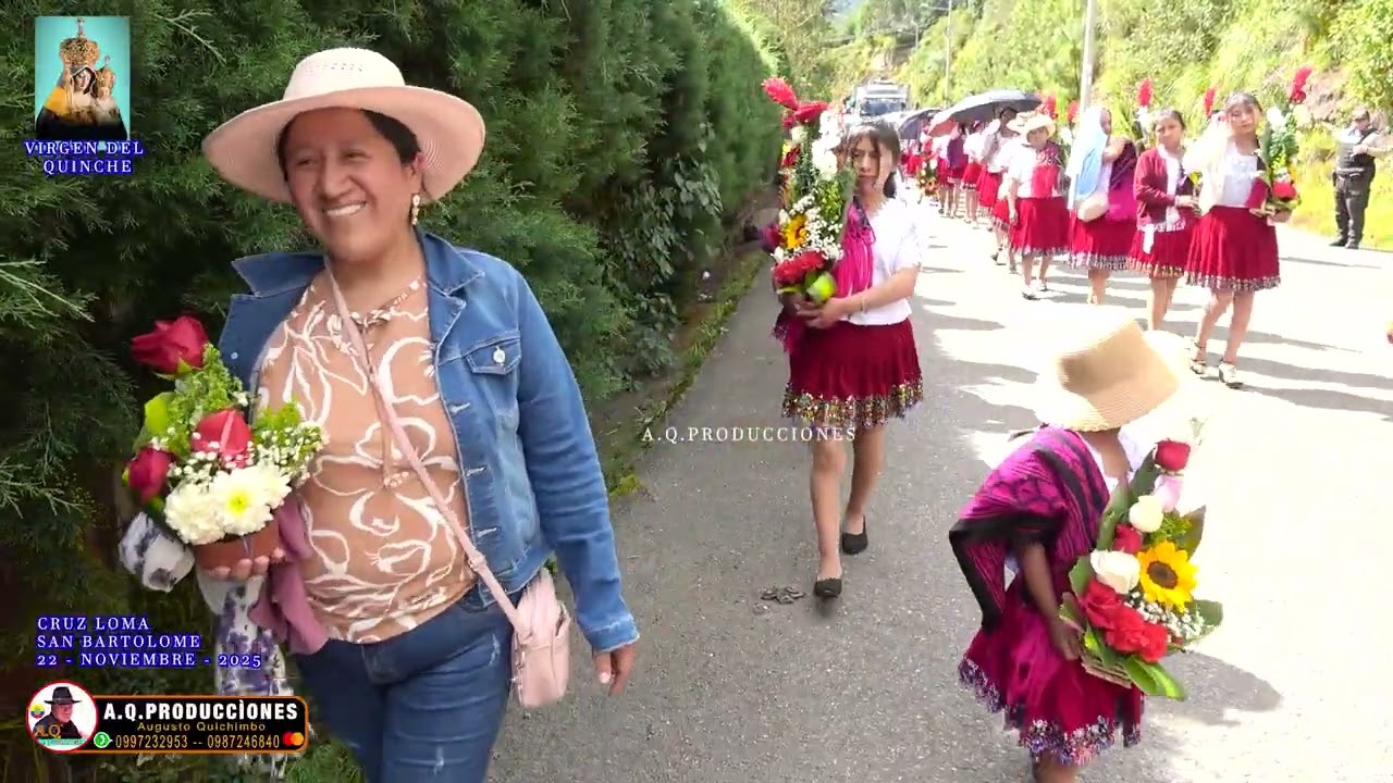 CRUZ LOMA SAN BARTOLOME AZUAY- ECUADOR: 22--NOVIEMBRE--2025  CORTITOS DE VIDEO . VIRGEN DEL QUINCHE