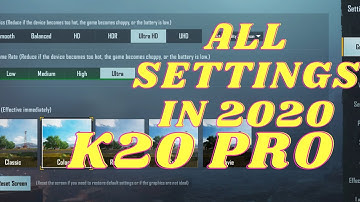 redmi k20 pro pubg test 2020 | all settings