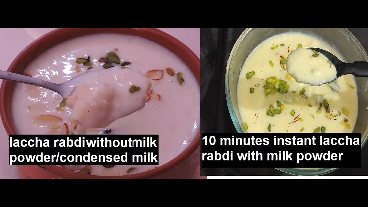 2 must try rabdi recipes laccha rabdi without milk powder/condensed