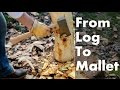 Making a mallet from a walnut log