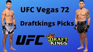 UFC Vegas 72 Draftkings MMA Picks