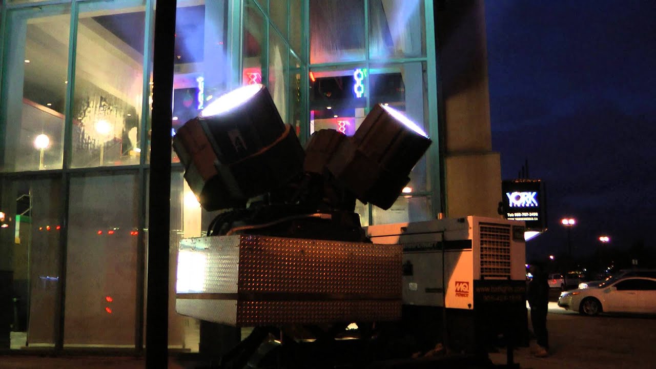 BATLIGHTS.COM searchlights 4 beams bollywood 905 424-1818 Space Cannon Rental at York Cinema