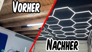 Krankes Ergebnis Schwarze Decke Hexagon-Leuchten Diy-Doppelgarage