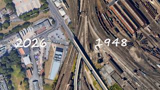 Derby then and now : Bateman St/London Rd junction vertical aerial photos 1948 to 2026