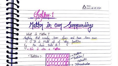 Matter in our surroundings | Class 9th chemistry chapter 1 | Handwritten notes with pdf | #notes