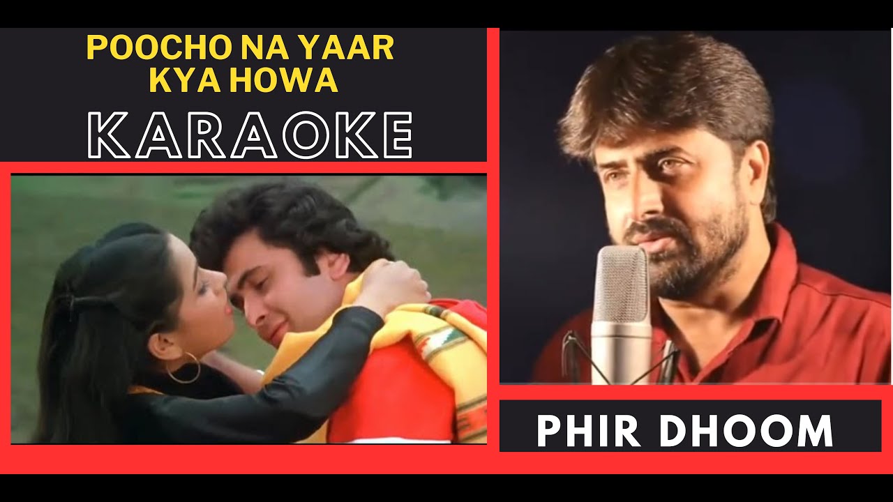 Poocho Na Yaar   Zamane Ko Dikhana Hai  Original Crystal Clear KaraokeWith Scrolling Lyrics