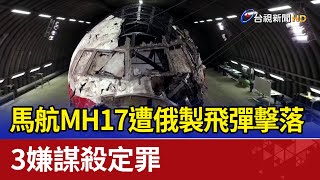 馬航MH17遭俄製飛彈擊落 3嫌謀殺定罪