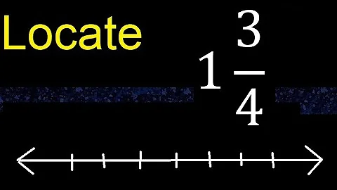 Locate 1 3/4 on the number line, mixed fraction on the line, mixed fractions