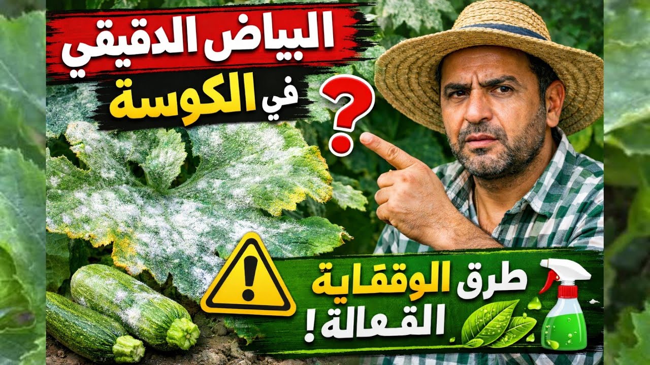 البياض الدقيقي في الكوسة وطرق العلاج