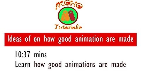 How to make animation in Moho Studio Pro 12 Presentation Tips and Tricks