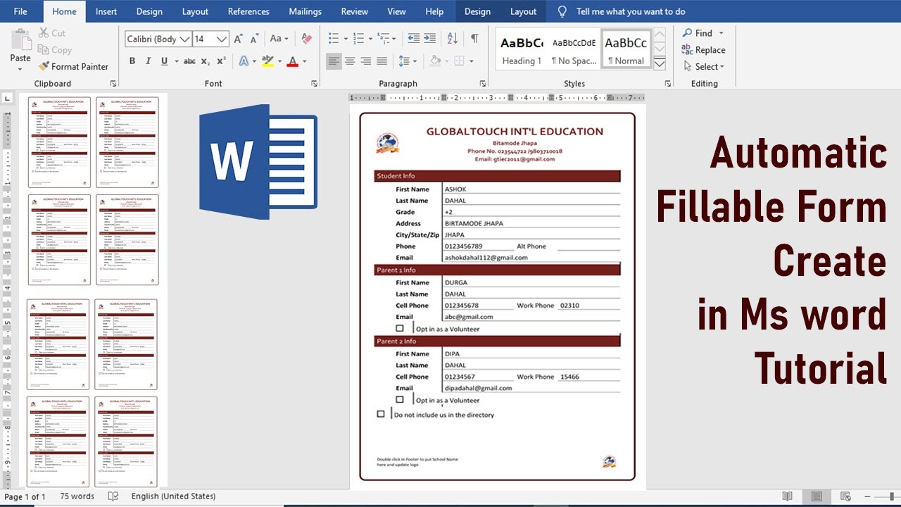 How To Create A Printable Form In Word