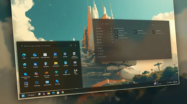 WIndows 11 Glass Theme With UniMenu 2025
