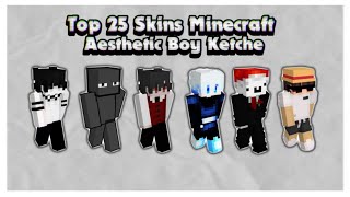 TOP 25 SKIN MINECRAFT AESTHETIC BOY KETCHE | Minecraft Skin Indonesia screenshot 2