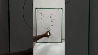 easy drawing of dinosaur with 45 #shorts #drawing #dinosaur screenshot 5