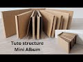 Tuto structure mini album reliure en u scrapbooking action minialbum structure reliure