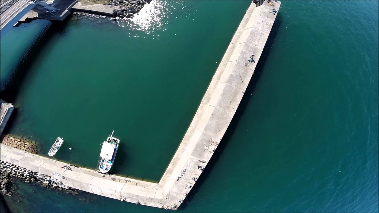 空撮アオリイカ釣り場 和歌山 大川漁港 Youtube