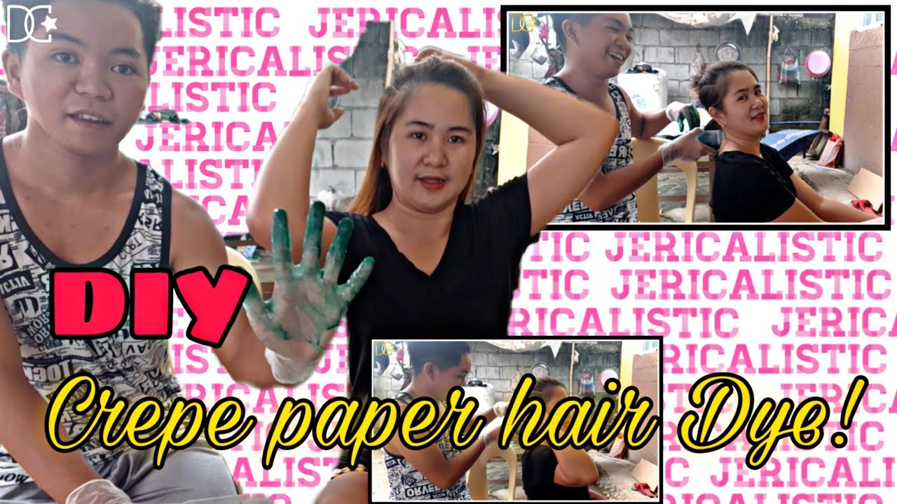 DIY CREPE PAPER HAIR DYE BY JERICALISTIC YouTube