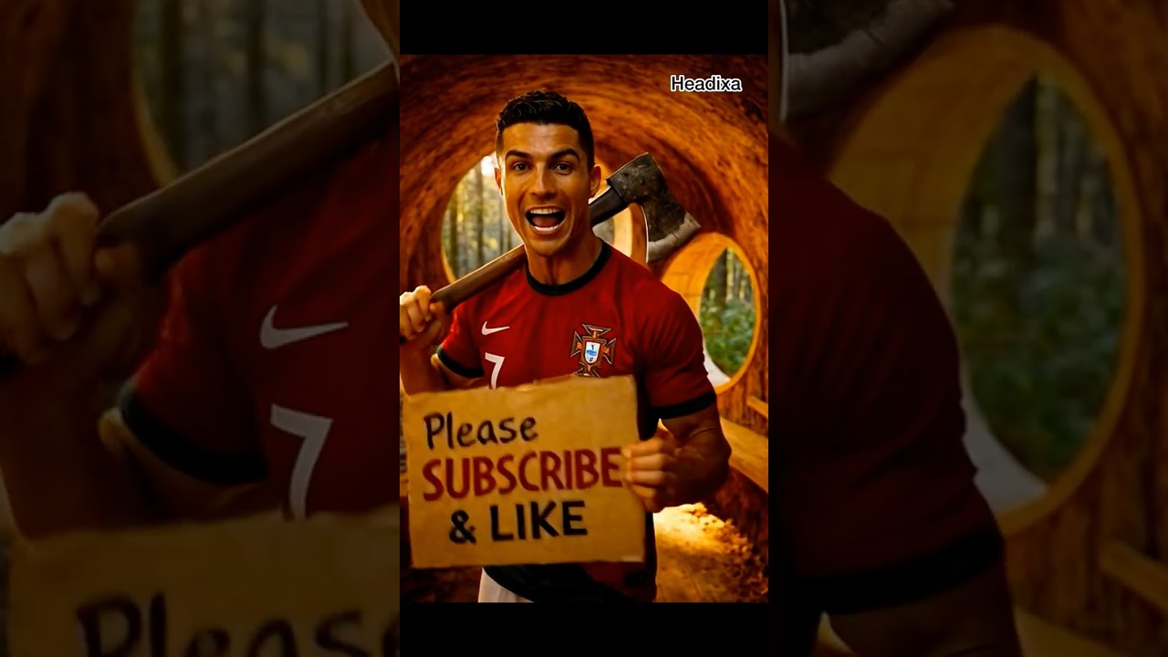 Ronaldo Built a Secret Wooden Room Inside a Tree!🌳