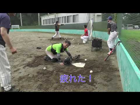 2021年9月11日　大人の草野球練習会　おっさん達の緩い捕手トレーニング