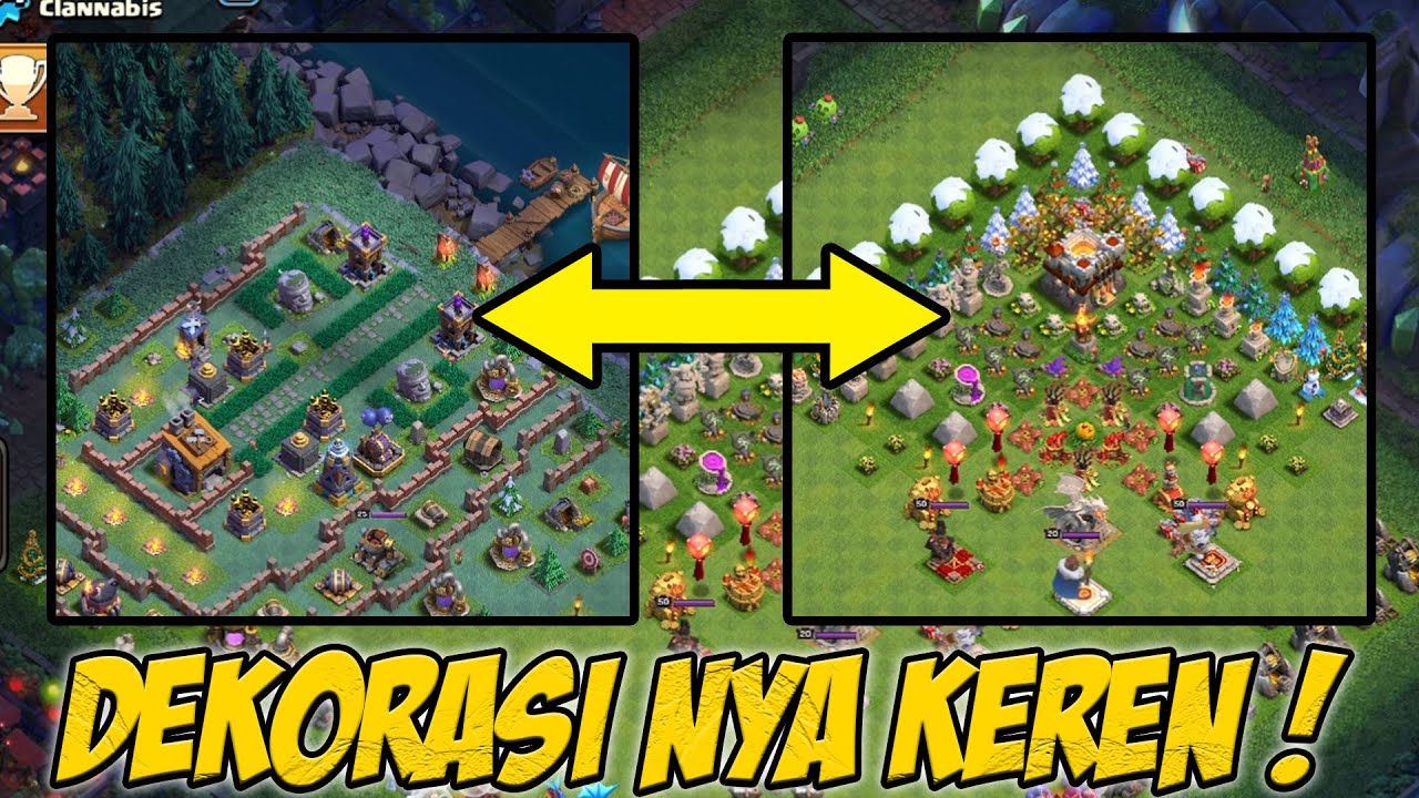 2 desa COC Dengan Dekorasi Paling Keren!!! Clash of Clans