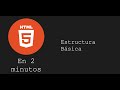 HTML5 en 2 minutos - Estructura Básica | 2022