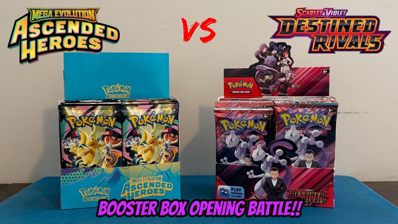 ASCENDED HEROES BOOSTER BOX vs. DESTINED RIVALS BOOSTER BOX Pokemon ...