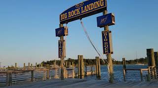 Morehead City, N.C. Waterfront Slow Drive-by Evening Vacation Fishing Boats Restaurants Shops