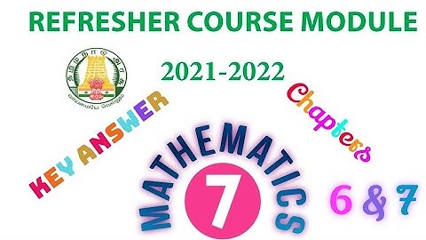 7th maths refresher course module key answer,class 7 maths refresher course module key answer