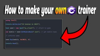 How to make YOUR own C# trainer [2023] screenshot 3
