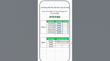 Hàm sumif trong 30s 💕💕💕