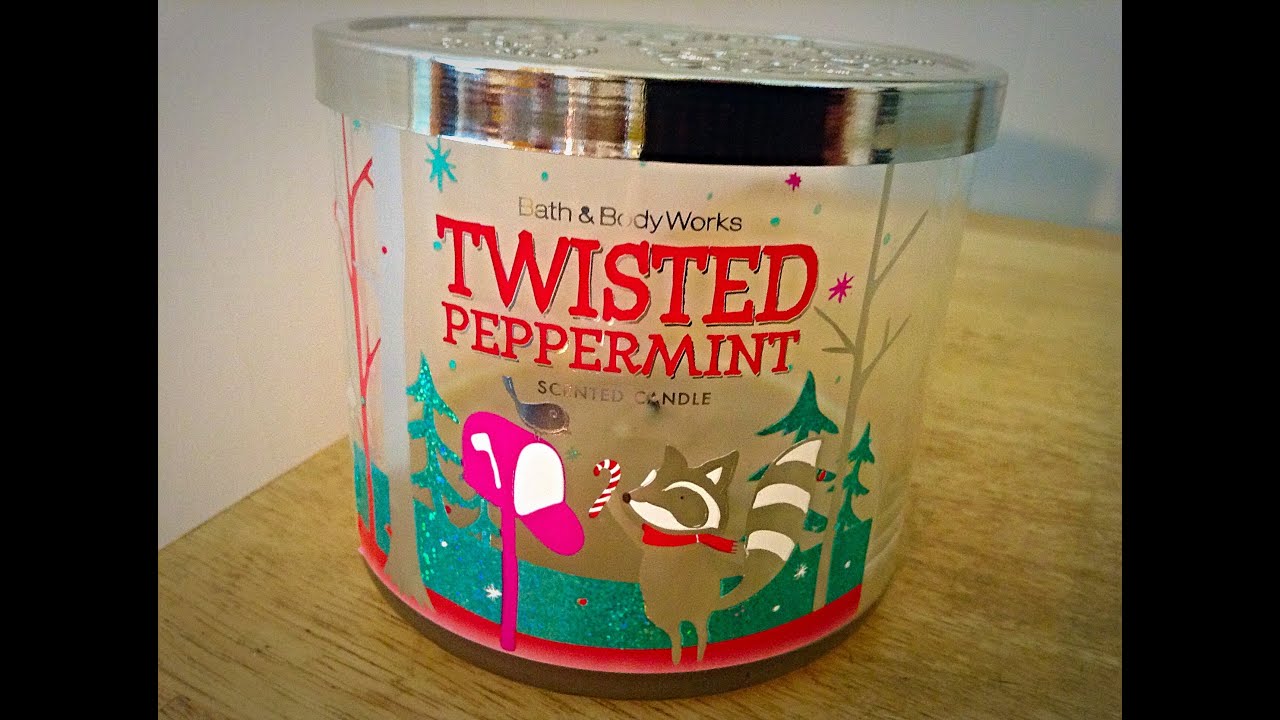 B&BW Candle Review Twisted Peppermint... YouTube