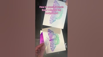 How to create 3 Cards from 1 Alcohol Ink Background #shorts #alcoholink #alcoholliftink