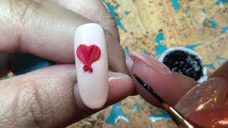 Plasticine Nail Art/ 3D para uñas/ 3D San Valentín uñas/ Gel plasticine
