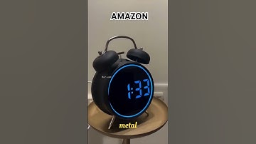 AERYS 4.5-Inch Digital Alarm Clock, Table Clock Double Bell LED Silent Metal Clock with Night Light