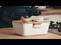 《TK》麵包收納盒+醬碟組(深藍) | 麵包收納籃 食物盒 product youtube thumbnail