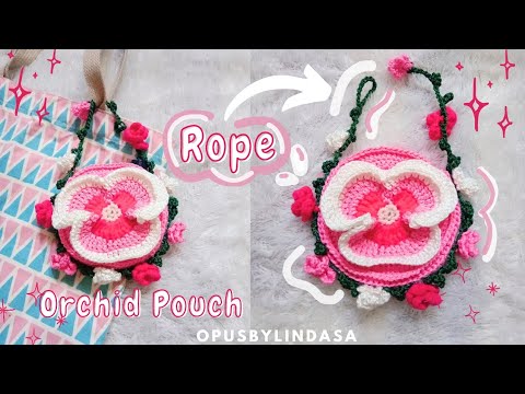 [SUB ENG] Rope Pouch | Rope Flower| Pouch Orchid (part2) - YouTube