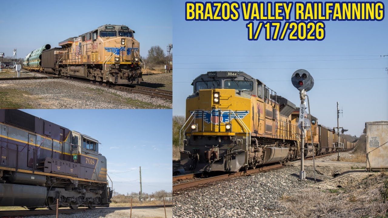 Windy Railfanning in the Brazos Valley 1/17/2026
