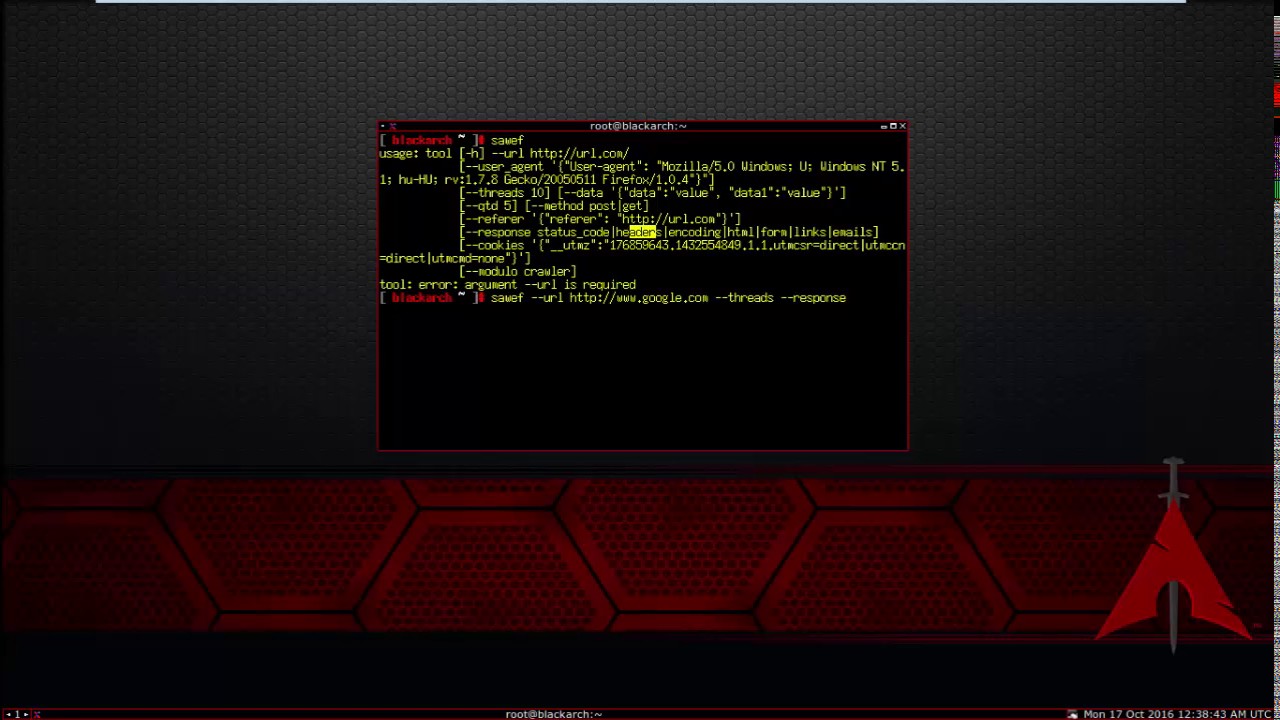 How to use SAWEF in BLACK ARCH LINUX DDOS ATTACK - YouTube