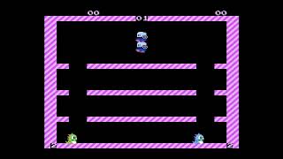 Bubble Bobble . Stage 1 . Two Players . Co-Op (NES) Played by Zeni & Frezhor