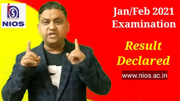 NIOS RESULT DECLARED II JAN feb exam 2021 ll check your result now!