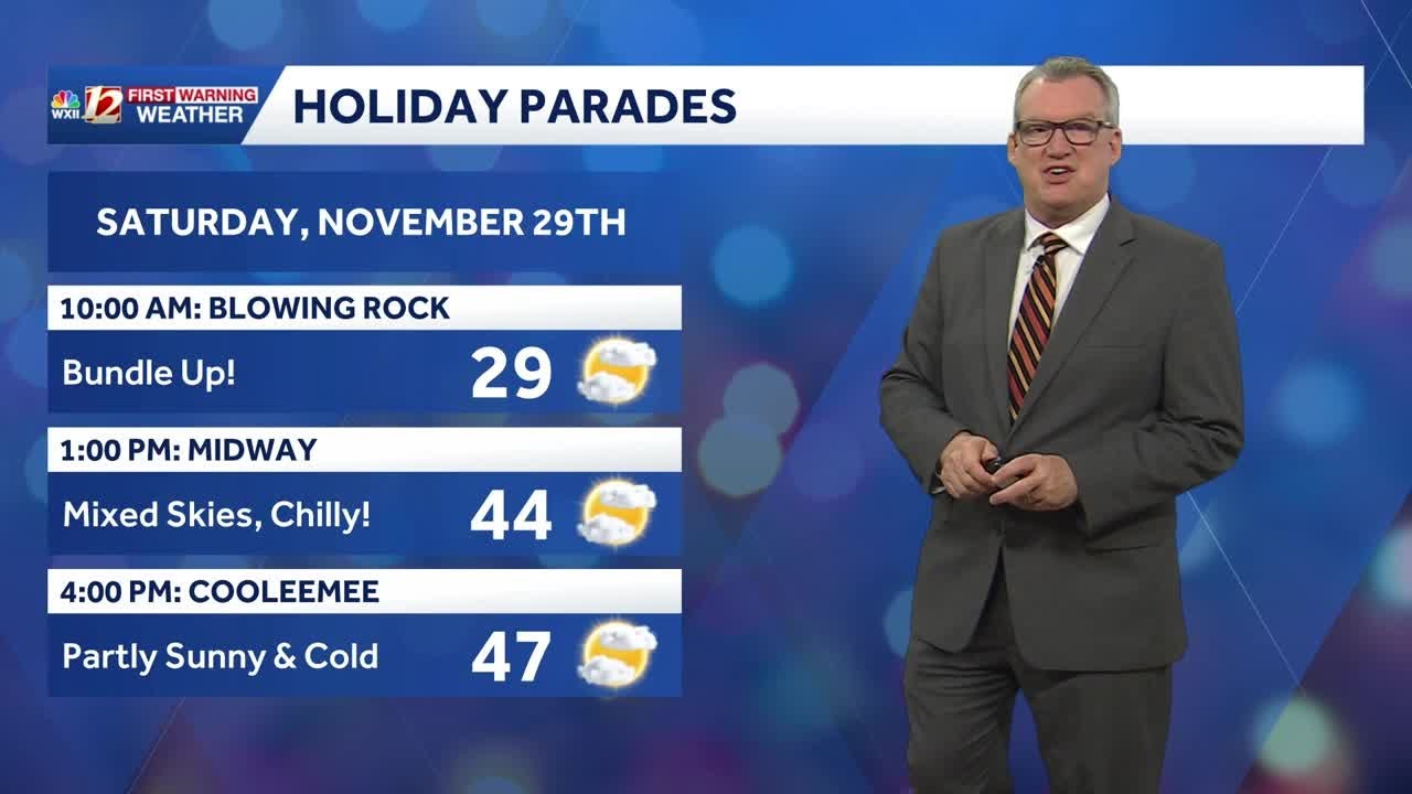 Saturday weather will be chilly for holiday parades