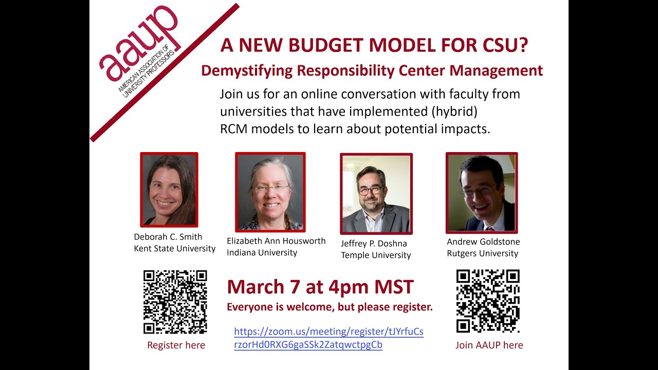 Virtual panel on Responsibility Center Management budget model ...