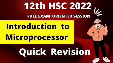 12th HSC | Introduction of microprocessor and 8085 microprocessor | Quick Revision | @csacademy-adityasabde9823