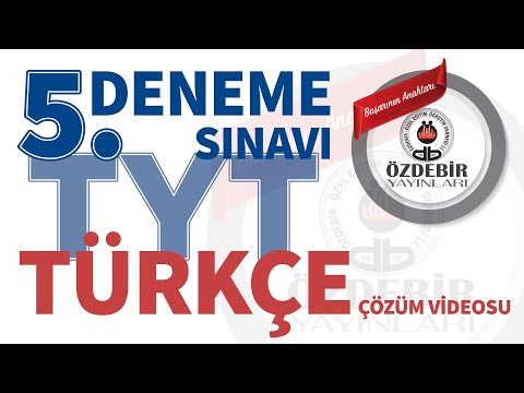 Mart 2024 - YKS 5. Deneme Sınavı TYT TÜRKÇE Çözüm Videoları