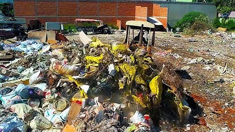 Amazing Best Actions!! Delete Garbage Dump Huge Size By Dozer D31p Clear, Pushing Trash Into Water