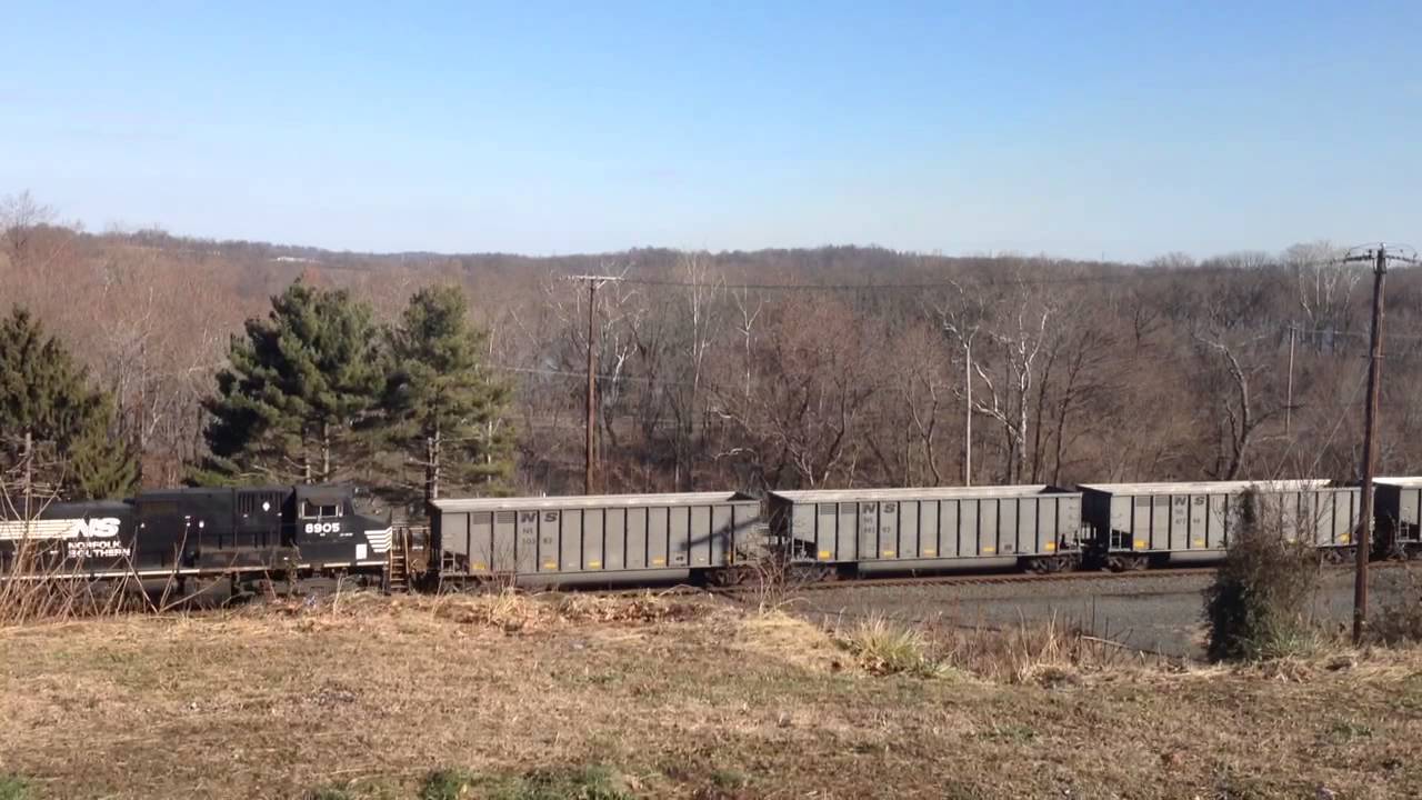Norfolk Southern 591 On The PRB - 12/27/13